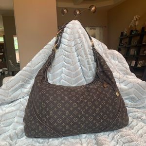 LOUIS VUITTON Brown Mini Lin Manon W/ Card Holder